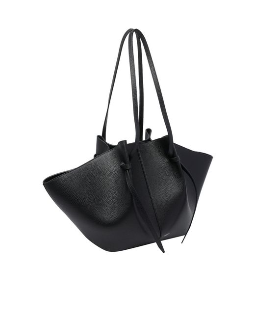 Yuzefi Black Mochi Large Shoulder Bag