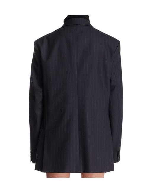 Maison Margiela Blue Pinstripe Tailored Jacket