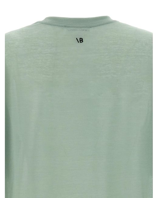 Victoria Beckham Green Logo Embroidery T-Shirt