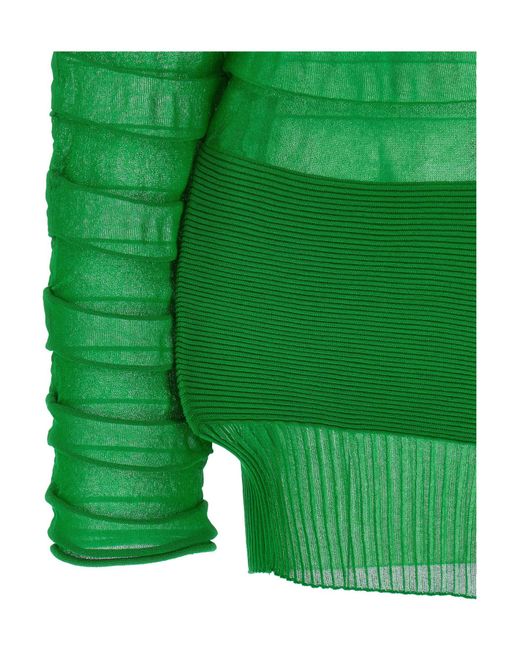Issey Miyake Green Moving Knit Top