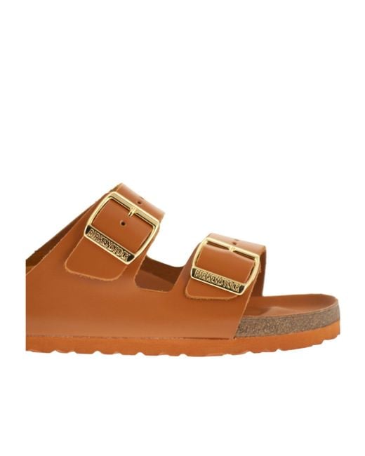 Birkenstock Brown Arizona Double Buckled Slip-On Sandals for men