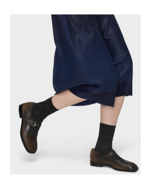 Maison Margiela Brown Split-Toe Block Heel Tabi Mary Jane Shoes