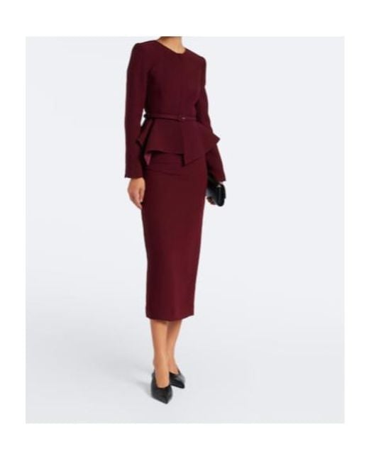 Roland Mouret Purple Crêpe Pencil Skirt