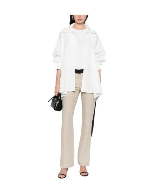 Norma Kamali White Collared Shirt