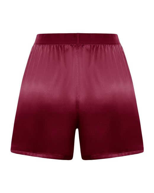 Tom Ford Red Logo Waistband Satin Shorts