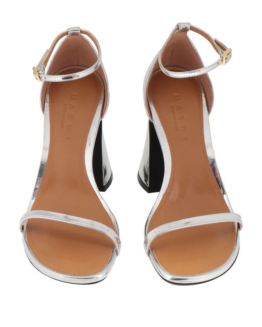 Marni Metallic Slingback Sandals