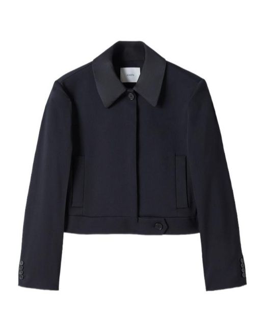 Joseph Blue Abbe Boxy Stretch-Crepe Jacket