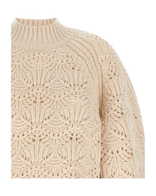 Zimmermann Natural Hypnotic Cable Knit Sweater
