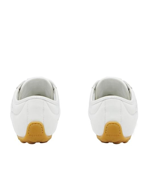McQueen White Boxe Low-Top Sneakers
