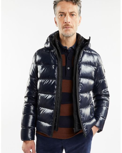 Fay Blue Logo-Pacth Jacket for men