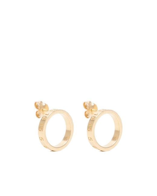 Maison Margiela Multicolor Circle Logo-Engraved Earrings for men