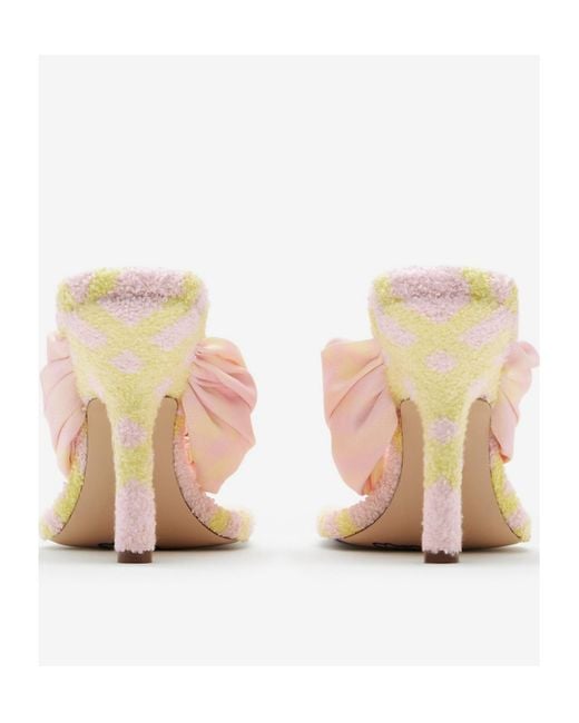 Burberry Pink Check Pool Open-Toe Slip-On Sandals