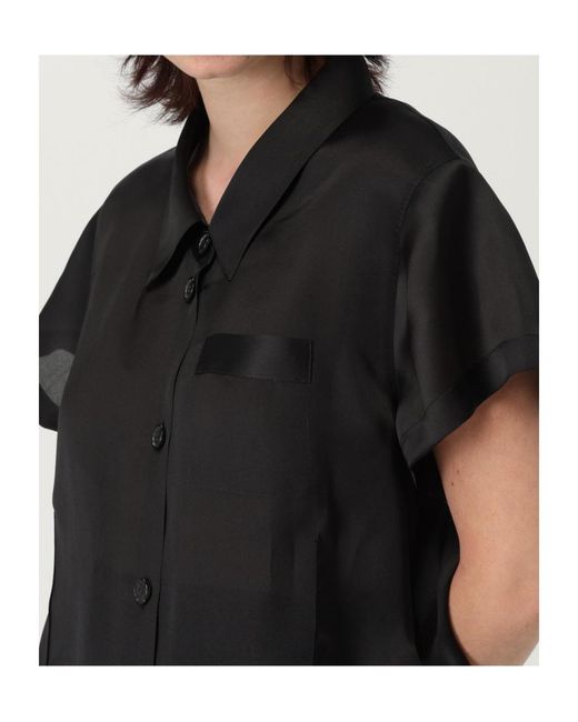 Khaite Black Short-Sleeved Shirt
