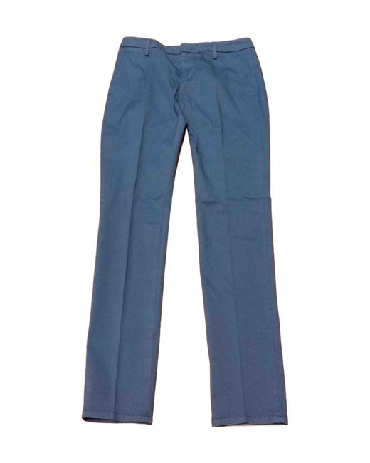 Dondup Blue Belt Loops Slacks for men