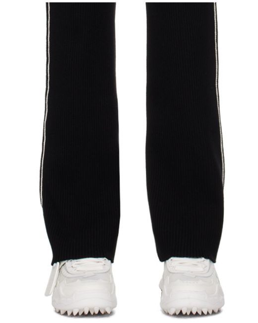 Off-White c/o Virgil Abloh Black High Waist Pleated Knitted Joggers