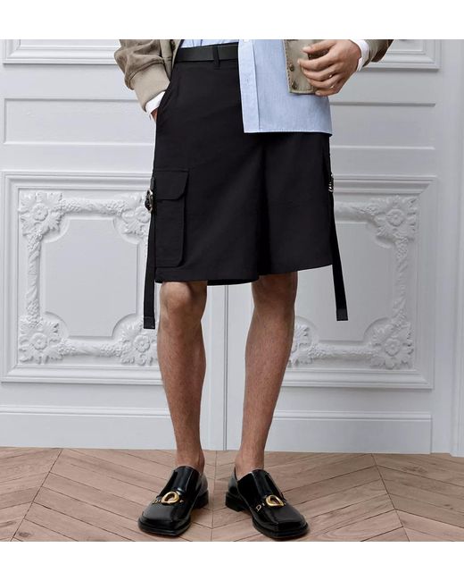 Dior Black Cargo Shorts for men