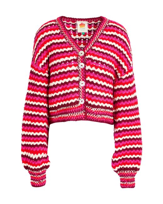 Farm Rio Red Multicolour Cardigan