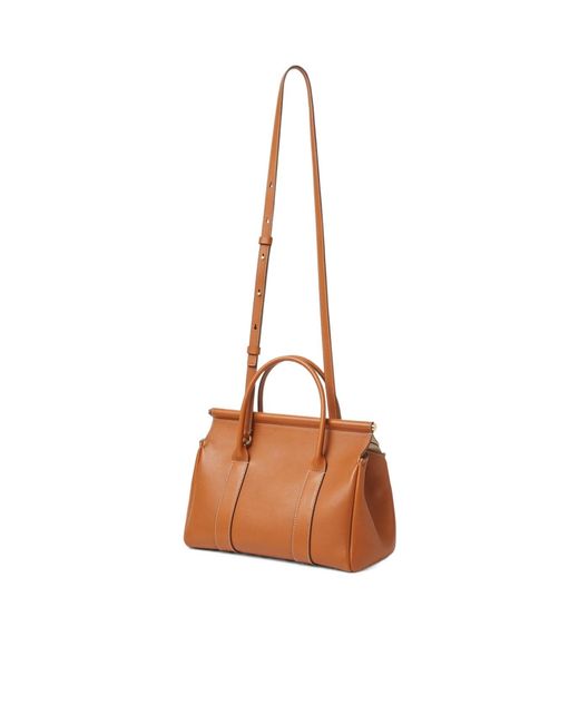 Loro Piana Brown Loom Double Handle Shoulder Bag