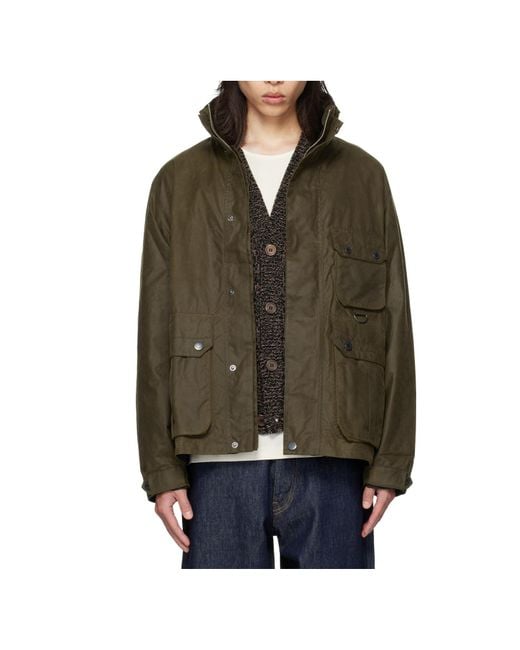 Barbour Green Re-Engineered Utility Bedale Batik Jacket for men