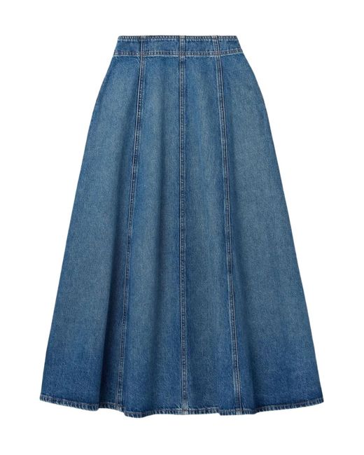 Ulla Johnson Blue Uma Denim Skirt