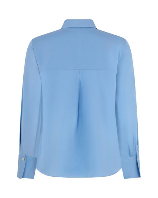 Vince Blue Long-Sleeved Button-Front Shirt
