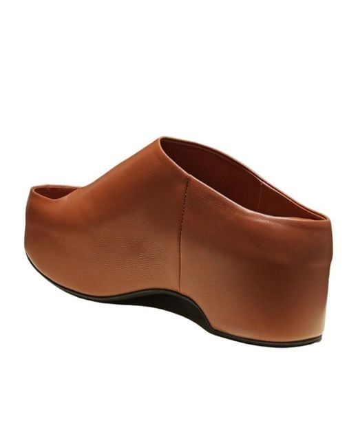 Marni Brown Leather Mules