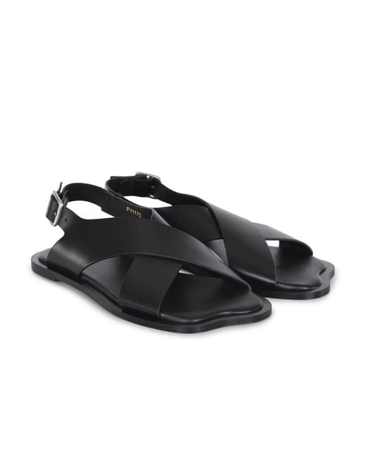 Alohas Black Nalu Flat Sandals