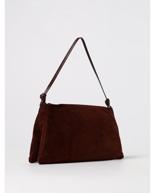 Staud Brown Vivi Knot Detailed Shoulder Bag