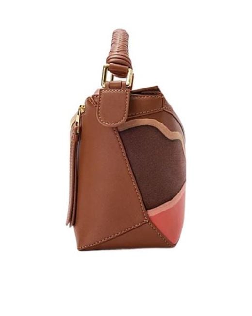 Loewe Brown Small Puzzle Edge Bag
