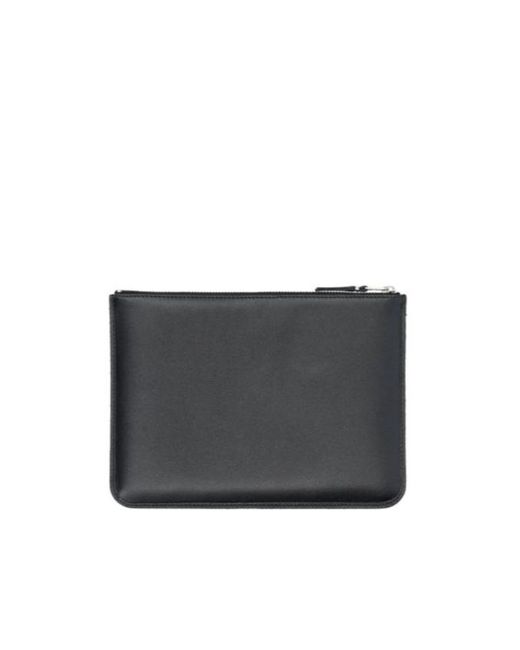 Comme des Garçons Black Comme Des Garçons Wallet Eyelet Detailed Zip-Up Wallet for men