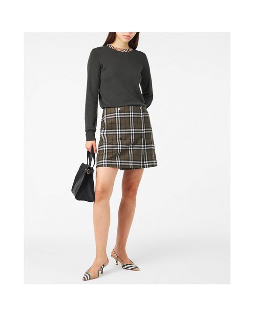 Burberry Multicolor Plaid Skirt