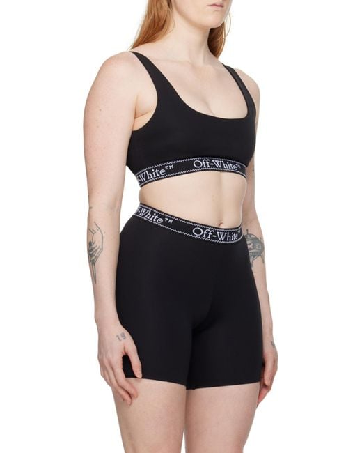 Off-White c/o Virgil Abloh Black Straight Hem Cropped Top