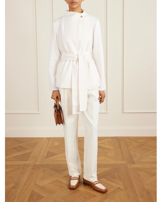 Max Mara White Mxptalamo Button Jacket