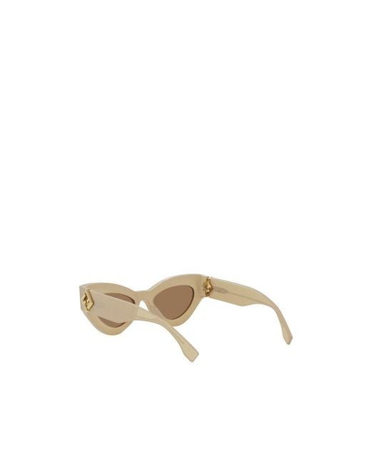 Fendi Natural Eyewear Cat-Eye Frame Sunglasses