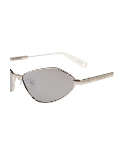 Jacquemus White Geometric Frame Sunglasses for men