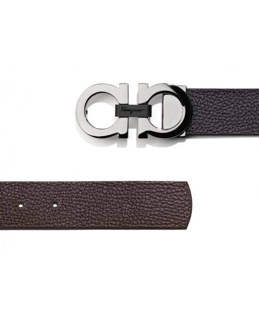 Ferragamo Multicolor Double-Sided Adjustable Embossed Belt for men