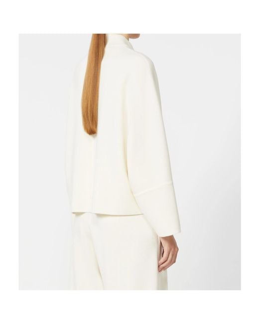 Max Mara White High-Neck Sweater