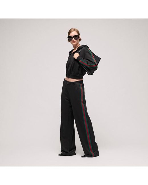 Gucci Black Web Leisure Pants