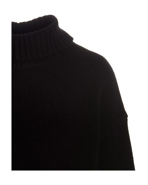 Jil Sander Black Roll-Neck Knitted Jumper