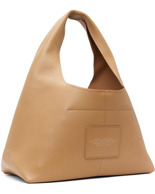 Marc Jacobs Natural The Sack Logo Detailed Shoulder Bag