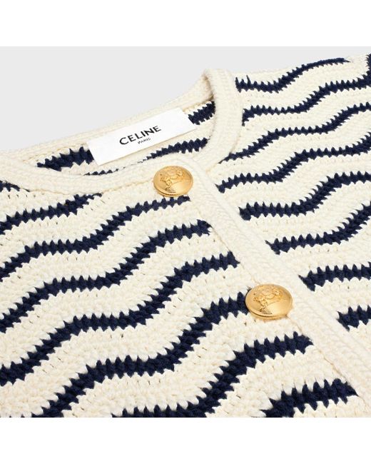Céline White Cardigan Jacket