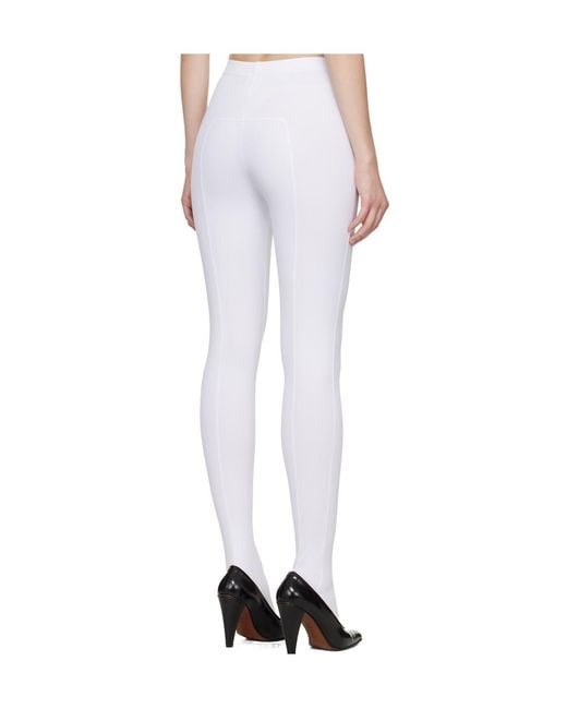 Vetements White Push-Up Elastic Waist Leggings
