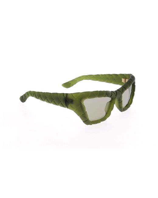 Bottega Veneta Green Eyewear Cat-Eye Frame Sunglasses