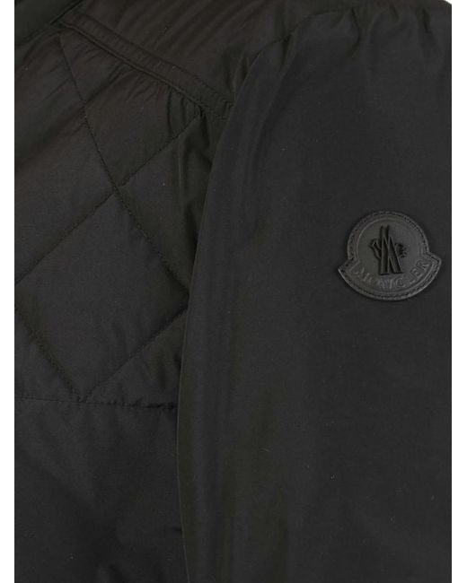 Moncler Black Logo Patch Short Puffer Jacket for men