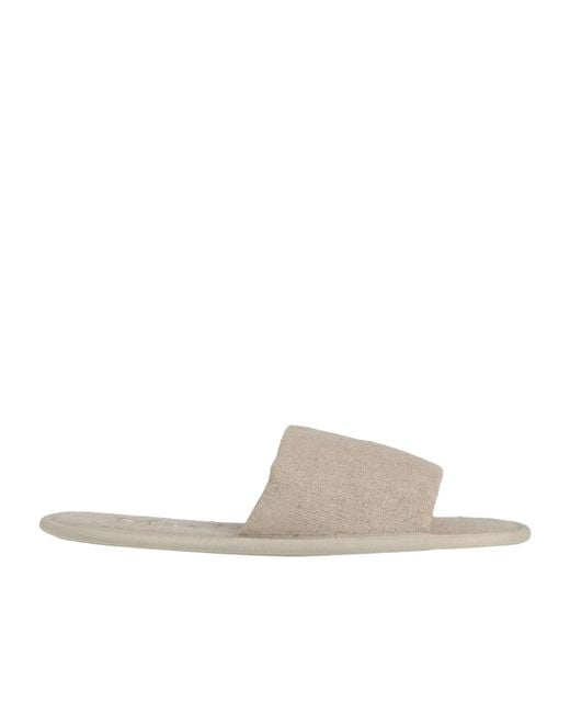 Max Mara White Slides And Slippers
