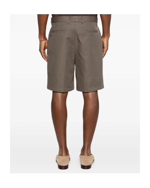 Zegna Gray Tailored Shorts for men