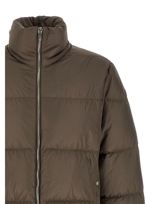 Moncler Green Moncler Rick Owens Zip-Up Down Jacket for men