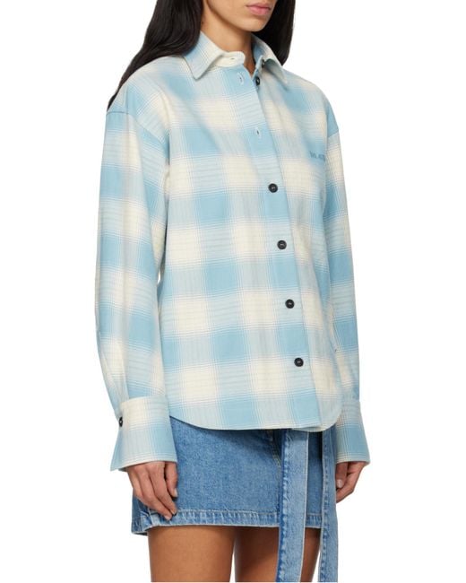 The Attico Blue The Eliza Checked Shirt