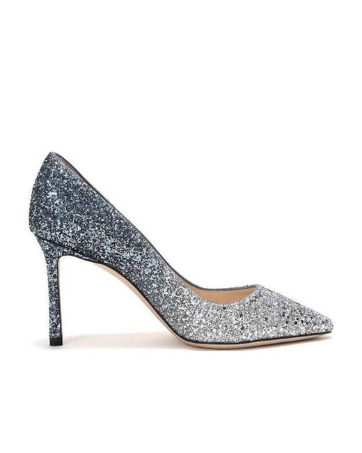 Jimmy Choo Multicolor Romy Slip-On Glitter Pumps