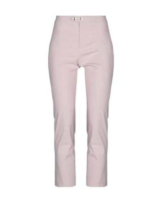 Isabel Marant Pink Solid High-Waisted Slim Straight-Leg Trousers
